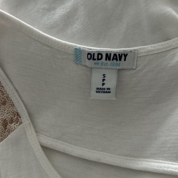 Old Navy Tank Top with Sequin Detail Sz SM - Picture 5 of 5
